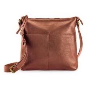 Sonoma Brown Leather Crossbody Bag